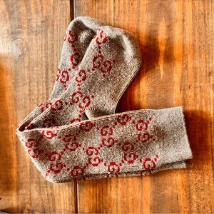 Brown and Red Patterned Socks